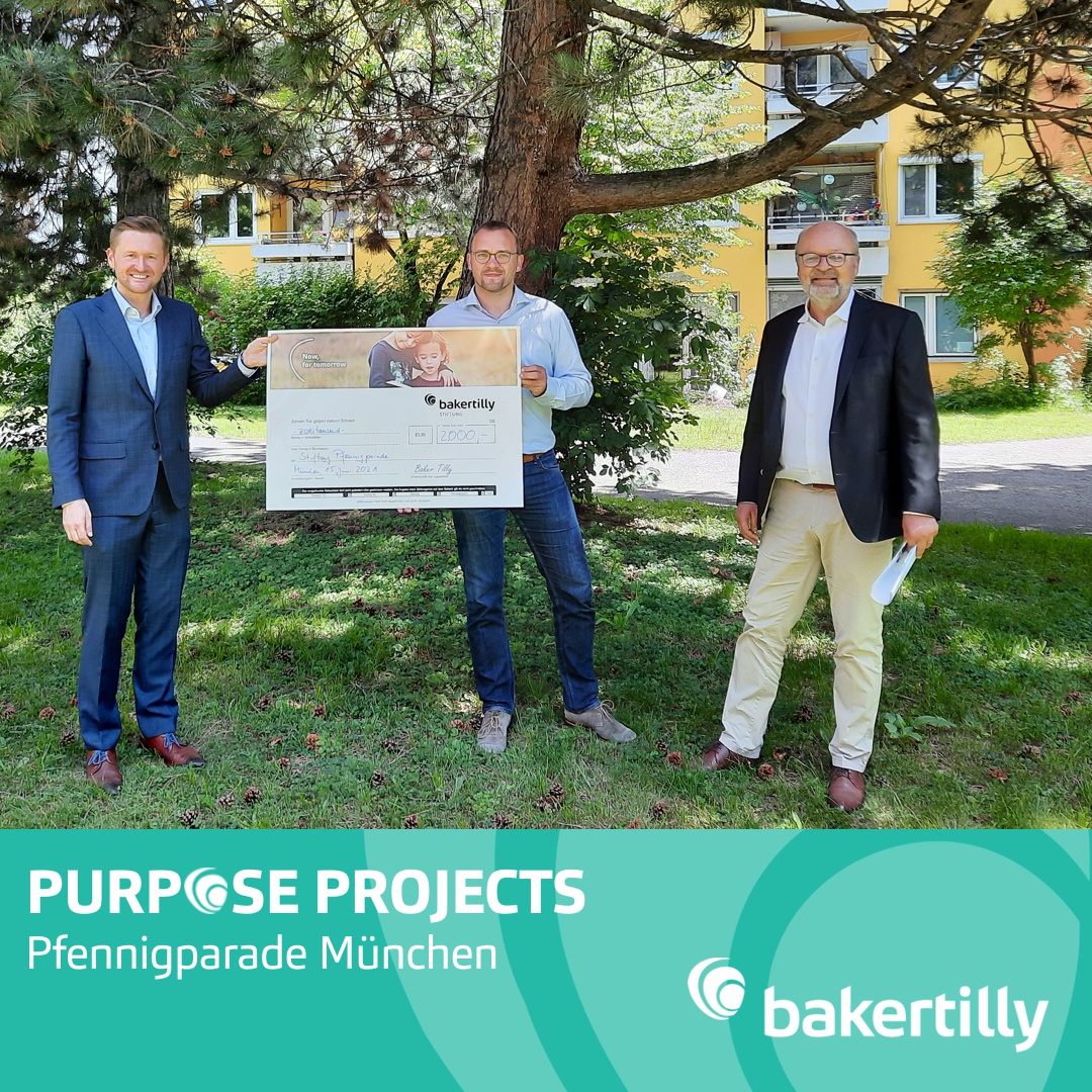 Inklusion als praktizierte Wirklichkeit – Baker Tilly Stiftung unterstützt Münchner Stiftung Pfennigparade mit 2.000 Euro