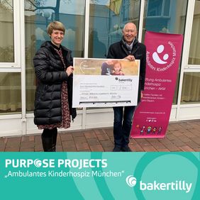 Baker Tilly Stiftung unterstützt Projekt „Haus ANNA“ der Stiftung Ambulantes Kinderhospiz München mit 2.500 Euro