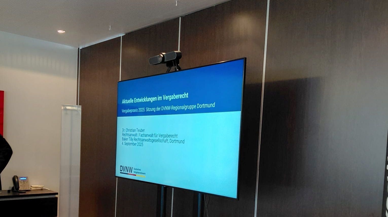 Vergabepraxis 2025: DVNW-Regionalgruppe Dortmund zu Gast bei Baker Tilly