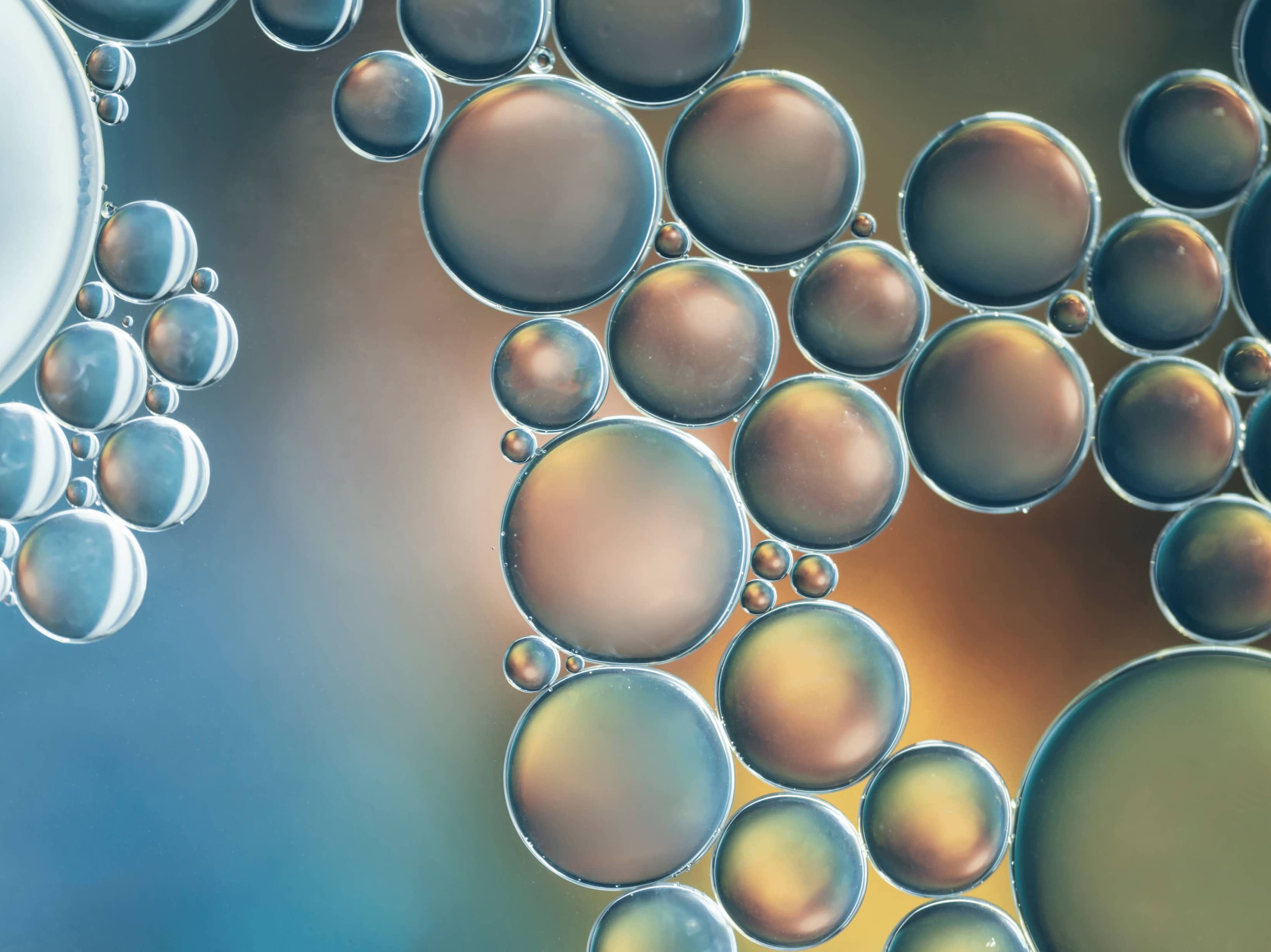 Abstract different bubbles texture