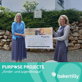 Baker Tilly Stiftung unterstützt Kinder- und Jugendhospiz Stuttgart mit 2.000 Euro
