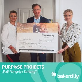 Baker Tilly Stiftung unterstützt Ralf Rangnick Stiftung mit 1.000 Euro
