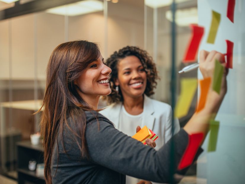 [[Translate to "English"]] two woman working together