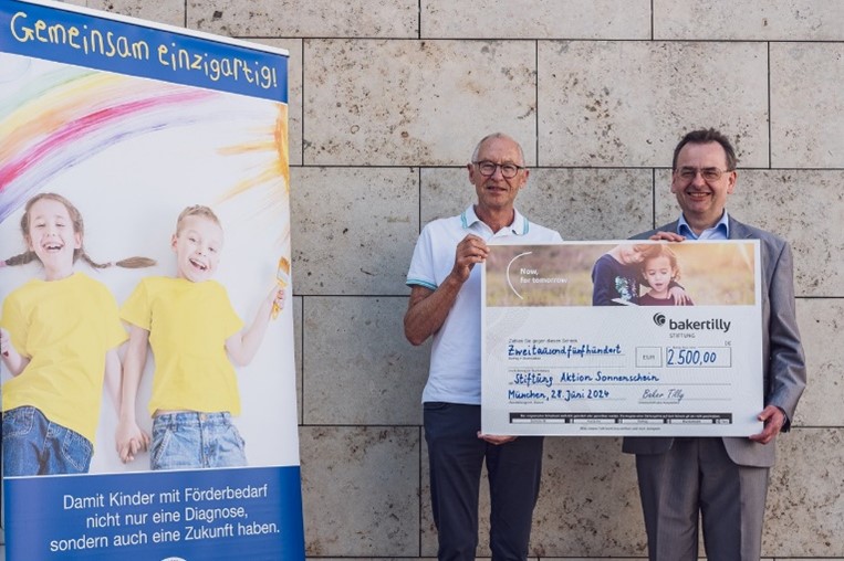 Baker Tilly Stiftung spendet an die Stiftung Aktion Sonnenschein