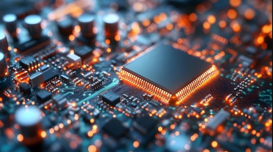 Auf dem Bild: Ein KI-Microchip in grau